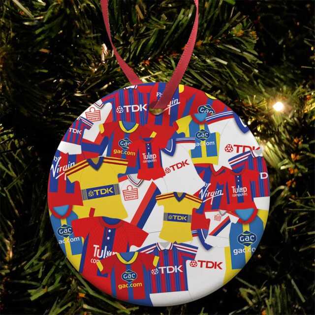 Palace Kit Mash Retro Shirt Christmas Tree Decoration Bauble Flat Ceramic Great Gift Crystal Etc Printed in The UK