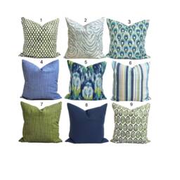 Blue Pillow Cover Sale. Covers For 16x16 - thumbnail 2