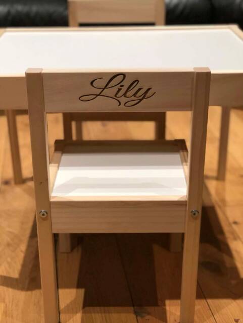 Personalized Kids Table & Chairs Set Engraved Nursery Furniture - image 1