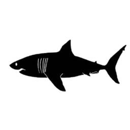 Shark Wall Decal - Great White Silouette Home Decor Kids Room Jaws Art Sticker Vwaq - thumbnail 2