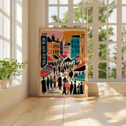 Greenwich Market Travel Poster Vintage London Art Print - thumbnail 2