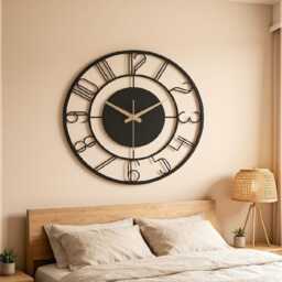 Large Metal Wall Clock, Oversized Mid Century Modern Farmhouse Decor, Tree Branch Sign, Mothers Day Gift For Mom, Wall Decor, Silent Mechanism - thumbnail 3