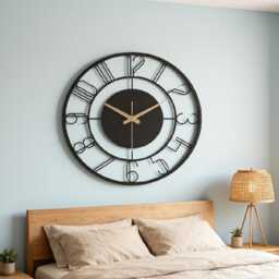 Large Metal Wall Clock, Oversized Mid Century Modern Farmhouse Decor, Tree Branch Sign, Mothers Day Gift For Mom, Wall Decor, Silent Mechanism - thumbnail 2