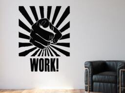 Wall Decals Quote Motivation Work Decal Hand Pointer Vinyl Sticker Family Bedroom Nursery Baby Room Home Decor Art Murals Office Ms577