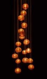 Hand Blown Glass Pendant Lighting Multi-Color Modern Chandelier