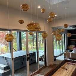 Hand Blown Glass Pendant Lighting Multi-Color Modern Chandelier - thumbnail 4