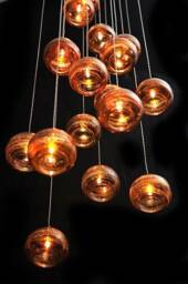 Hand Blown Glass Pendant Lighting Multi-Color Modern Chandelier - thumbnail 3
