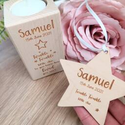 Twinkle Memorial Gift Set - Personalised Candle/Miscarriage Stillbirth Babyloss - thumbnail 2