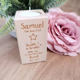 Twinkle Memorial Gift Set - Personalised Candle/Miscarriage Stillbirth Babyloss - thumbnail 3