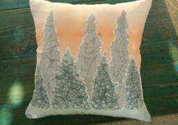 Silk Decorative Pillow, Cushion Cover, Art Silk Painted Couch Pillows, Sofa Throw Pillow Cover