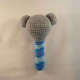 Crochet Koala Baby Rattle, Aussie Animal Toy, Australian Made - thumbnail 4