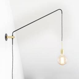 Modern Brass Balance Wall Lamp Oxidized Steel Sconce - thumbnail 3