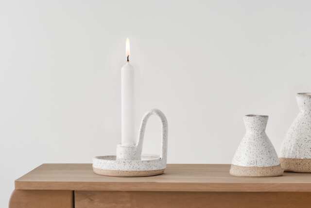 Ceramic Candle Taper With Loop - image 1
