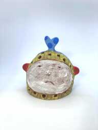 Funky Ceramic Luminary Colorful Handmade Candle Holder