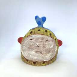 Funky Ceramic Luminary Colorful Handmade Candle Holder - thumbnail 4