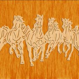 Horse Decorative Panel, Wall Hanging, Room Decorating, Laser, Cnc, File Cdr, Svg, Dxf, Ai, Eps, Jpa - thumbnail 4
