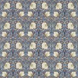 William Morris, Pimpernel, Arts & Crafts, Blue, Cream Red Floral Linen Cushion Cover, Throw Pillow Home Decor - thumbnail 4