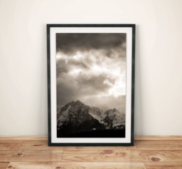 Mountain Wall Art, Instant Nordic Print, Minimalist Modern Decor, Black & White Art Photo Poster, Download
