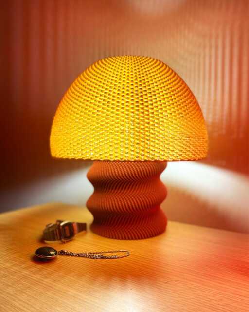 Musho Table Lamp, Modern Ripple Mesh Solid Contemporary 3D Printed Lighting - image 1