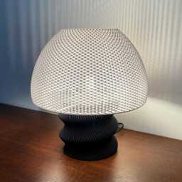 Musho Table Lamp, Modern Ripple Mesh Solid Contemporary 3D Printed Lighting - thumbnail 4