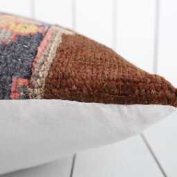 Vintage Turkish Kilim Pillow Cover Bohemian Patchwork Cushion - 16x16 - thumbnail 4