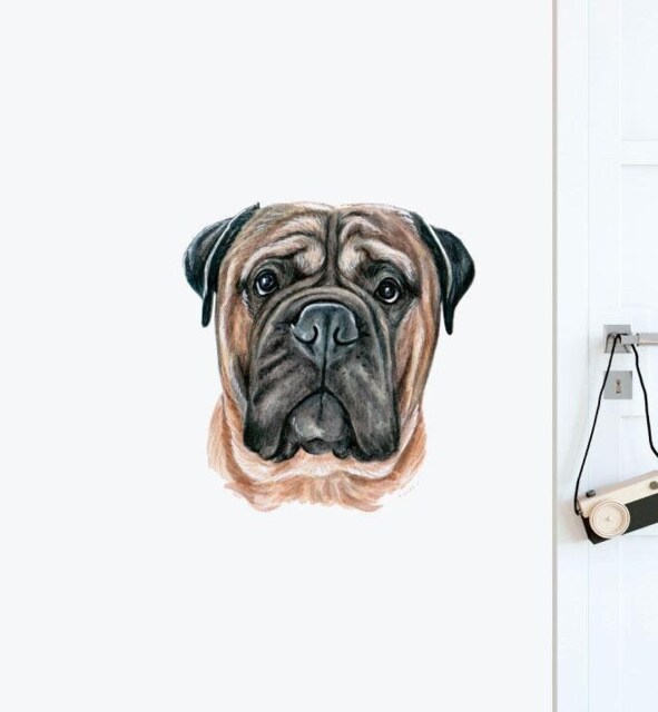 Mastiff Dog Wall Sticker Decal - Dogs & Pets Stickers, Art, Decals, Kids Animals Decals