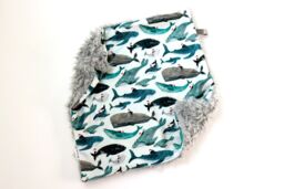 Dream Lovie. Security Blanket. Personalized Lovey. Faux Fur Whale Rider. Mini Baby Minky Shower Gift - thumbnail 1