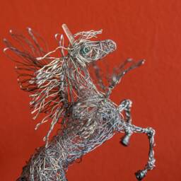 Pegasus Unicorn, Wire Horse, Unicorn Winged Gift, Fantasy Collectible, Art, Decor, Mythic Creature - thumbnail 2