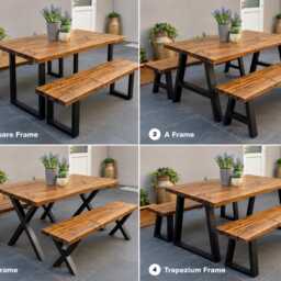 Handmade Exterior Dining Table, Steel Legs, Locally Sourced Timber - thumbnail 4
