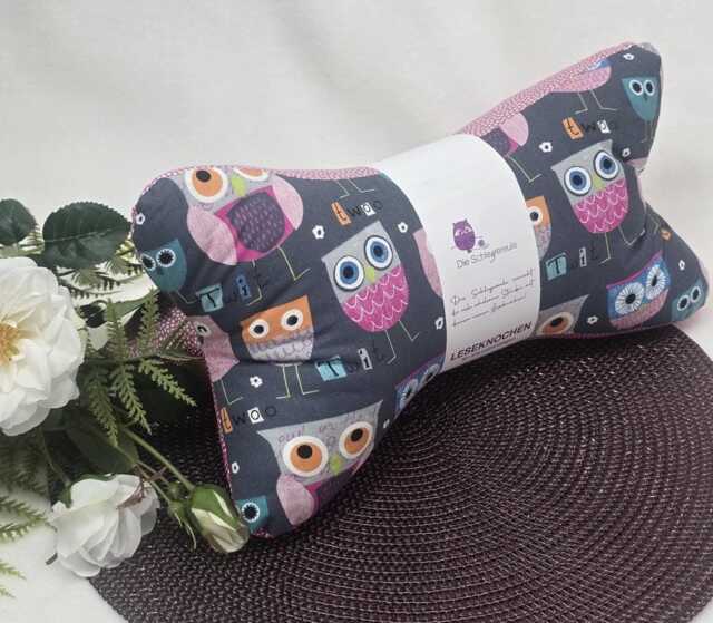 Owl Reading Pillow - Neck Roll Wedge Tablet Holder Bookend Support Decorative Washable - image 1