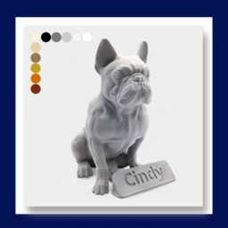 French Bulldog Statue/Ornament - Custom Personalisation 11 Colours Available Matte & Metallic - thumbnail 1