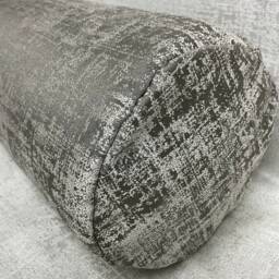 "Luxury Grey Cushion For Bed, Cylinder Bolster 16"" X 6" - thumbnail 2