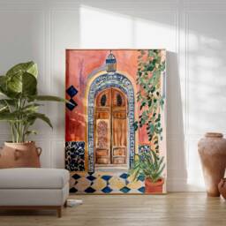 Islamic Poster, Middle Eastern Decor, Botanical Print, Arabic Wall Art, Persian Palestine Mosque Boho Muslim Gift - thumbnail 3