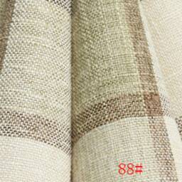 Handmade Khaki Checkered Fabric Lamp With Dark Green Ceramic Base - thumbnail 3
