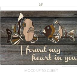 "Custom Interior Centerpiece Wall Hanging - Personalized Anniversary & Wedding Gifts Large Format 24"" X 36" - thumbnail 4
