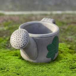 Handmade Concrete Watering Can Planter Outdoor Stone Flower Pot Ornament Garden Cute Decor Handcrafted Cement Decoration - thumbnail 3