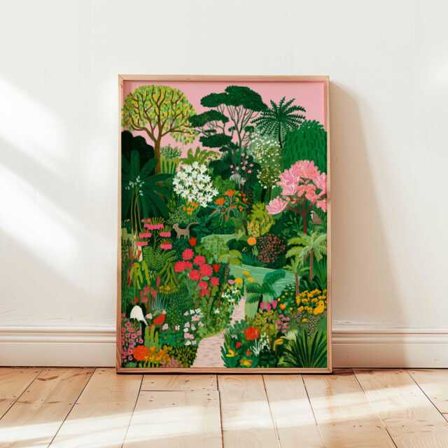 Tropical Poster, Botanical Nature Print, Jungle Wall Art Leaves Decor, Green Plant Poster Exotic Gift - image 1