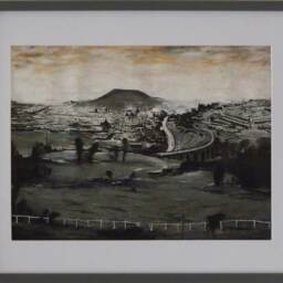 L S Lowry Art Print - Bargoed Satin Grey Frame With White Mount & Textured Image - thumbnail 2