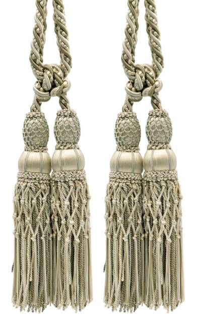 "D??copro Curtain & Drapery Double Tassel Tieback, Length 10"" - 25cm, Spread 38" - image 1