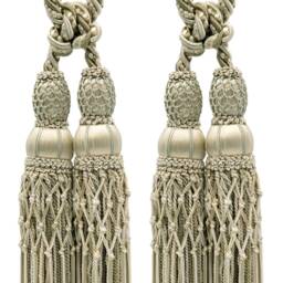 "D??copro Curtain & Drapery Double Tassel Tieback, Length 10"" - 25cm, Spread 38" - thumbnail 2