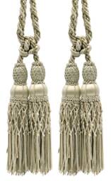 "D??copro Curtain & Drapery Double Tassel Tieback, Length 10"" - 25cm, Spread 38"