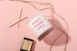 Personalised Reading Candle. Candle Gift Set For Reader. Reading Book Lover Gifts - thumbnail 1