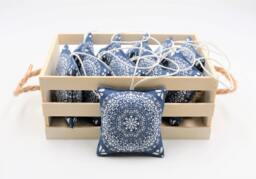 Mandala Lavender Pillows, 8 X cm, Set Of 10, Blue Ornaments, Ethnic Scented Easter Gift, Mother's Day Christmas Gift - thumbnail 1