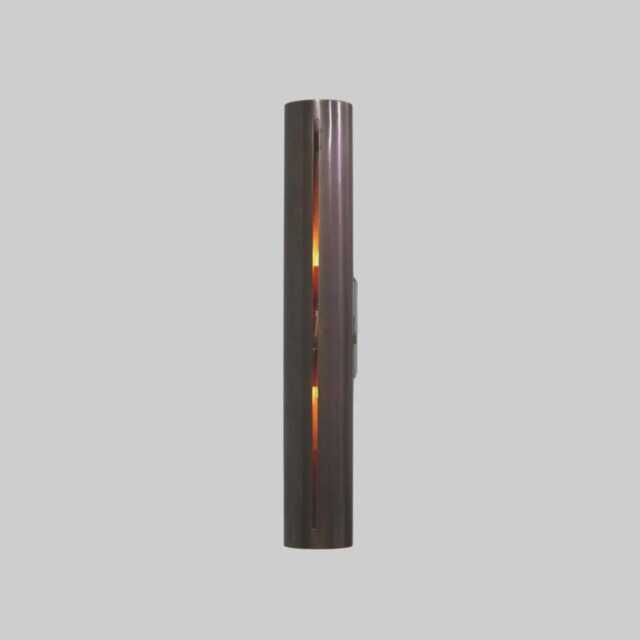 Handcrafted Italian Brass Wall Sconce - Mid-Century Modern Cylinder Light - image 1