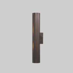 Handcrafted Italian Brass Wall Sconce - Mid-Century Modern Cylinder Light - thumbnail 2