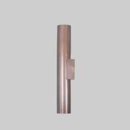 Handcrafted Italian Brass Wall Sconce - Mid-Century Modern Cylinder Light - thumbnail 3