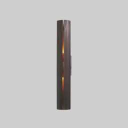 Handcrafted Italian Brass Wall Sconce - Mid-Century Modern Cylinder Light - thumbnail 1
