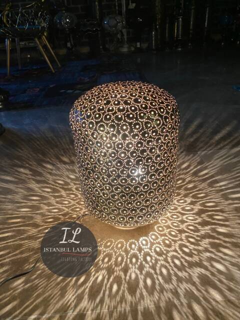 Moroccanturkish Laser Cut Table Lamp Shade - Living Room Decor