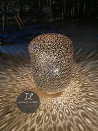 Moroccanturkish Laser Cut Table Lamp Shade - Living Room Decor - thumbnail 1