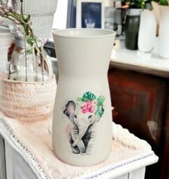Elephant Vase, Themed Gifts, Gifts For Lovers, Pretty Home Decor - thumbnail 1